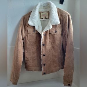 Corduroy sherpa lined jacket.
